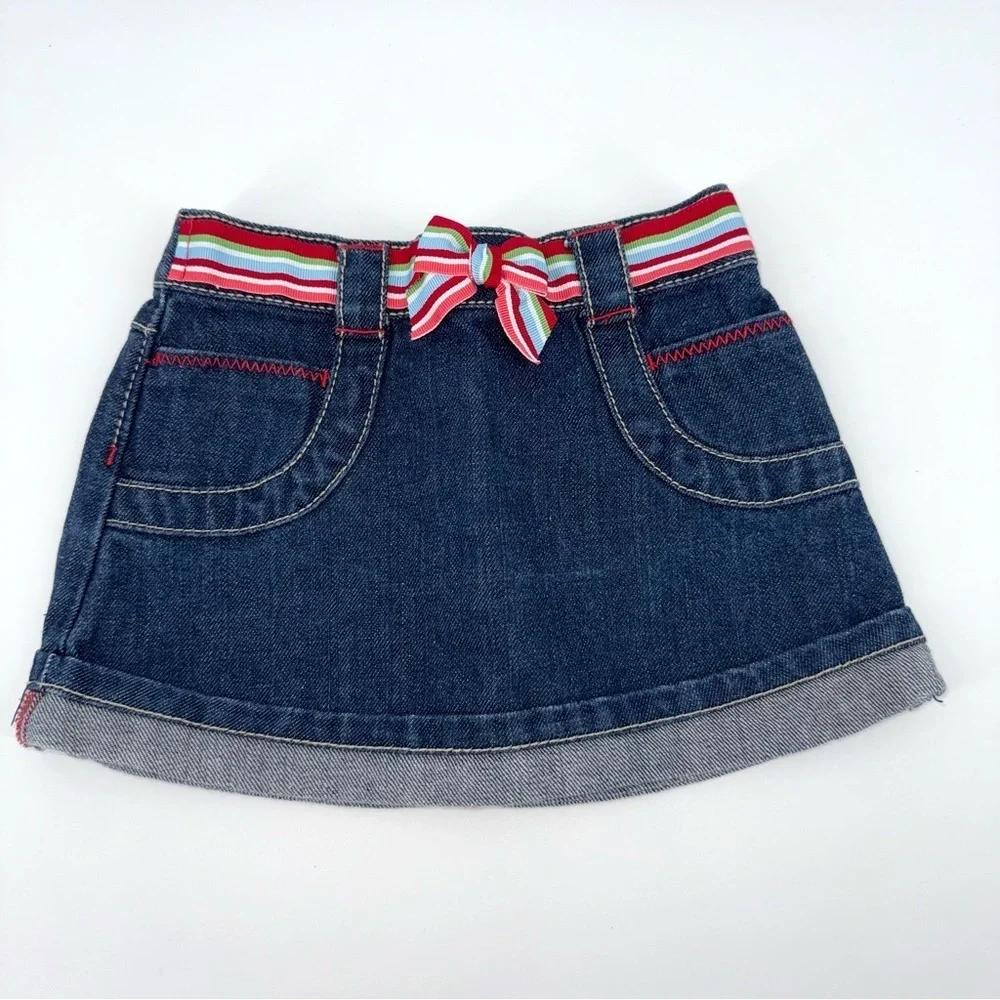 Gymboree Baby Girl's Ribbon Belt Denim Skirt